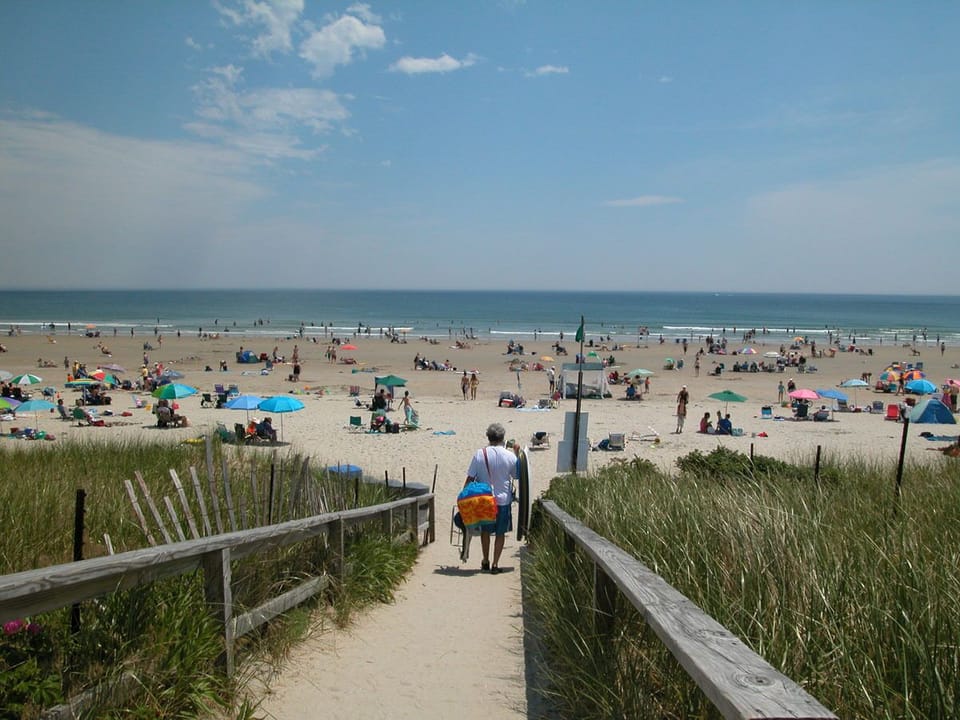 Footbridge beach.