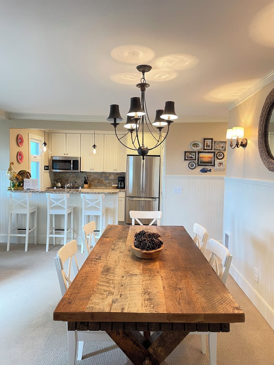 Dining room and kitchen