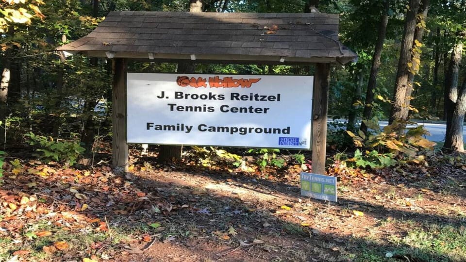 Campground and lake are 1.5 miles away