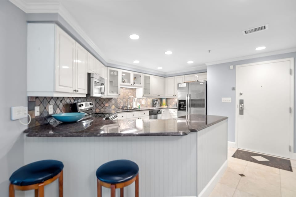 2 bar stools for kitchen bar area