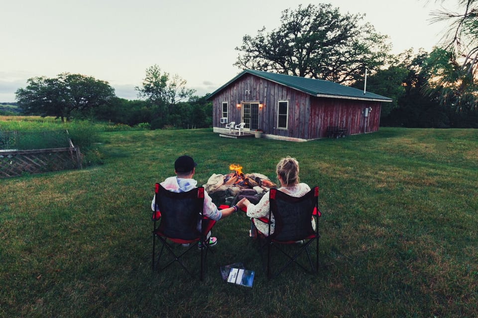 After a long day of hiking, relax by the firepit (firewood provided)