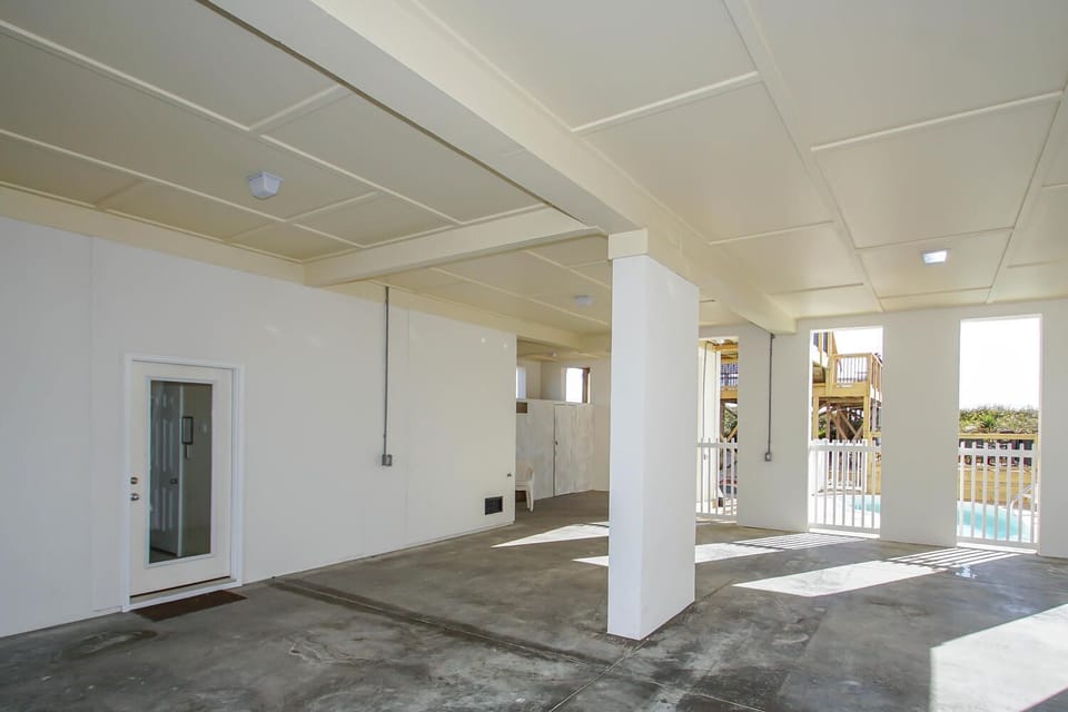 Plenty of covered parking.  Elevator leads you to the main living area.