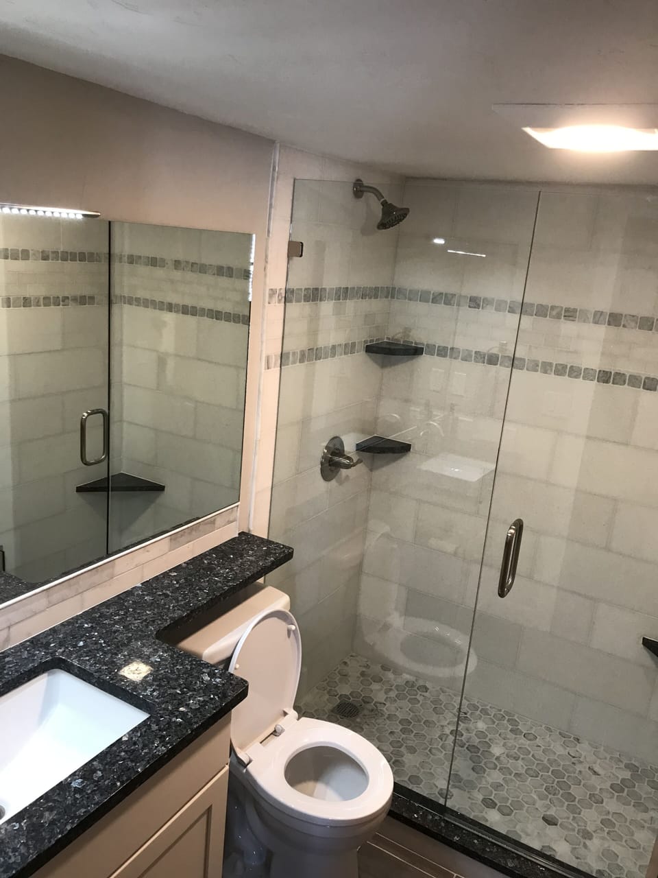 Tiled shower