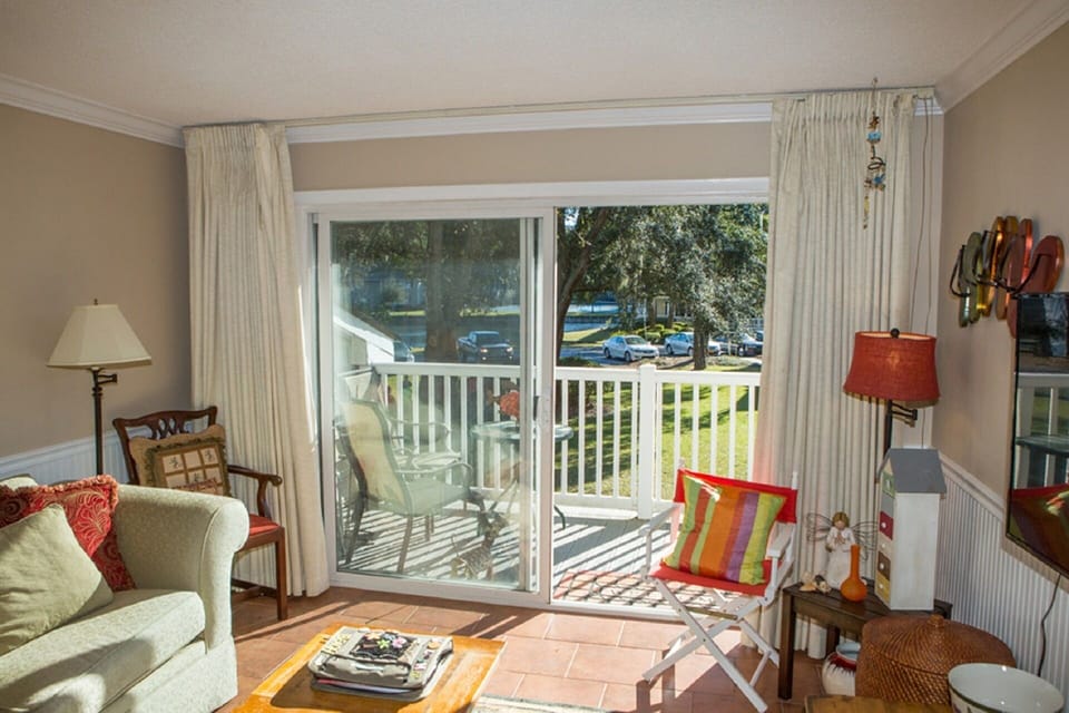 Lots of light. Comfortable seating. Sit back and relax on balcony,