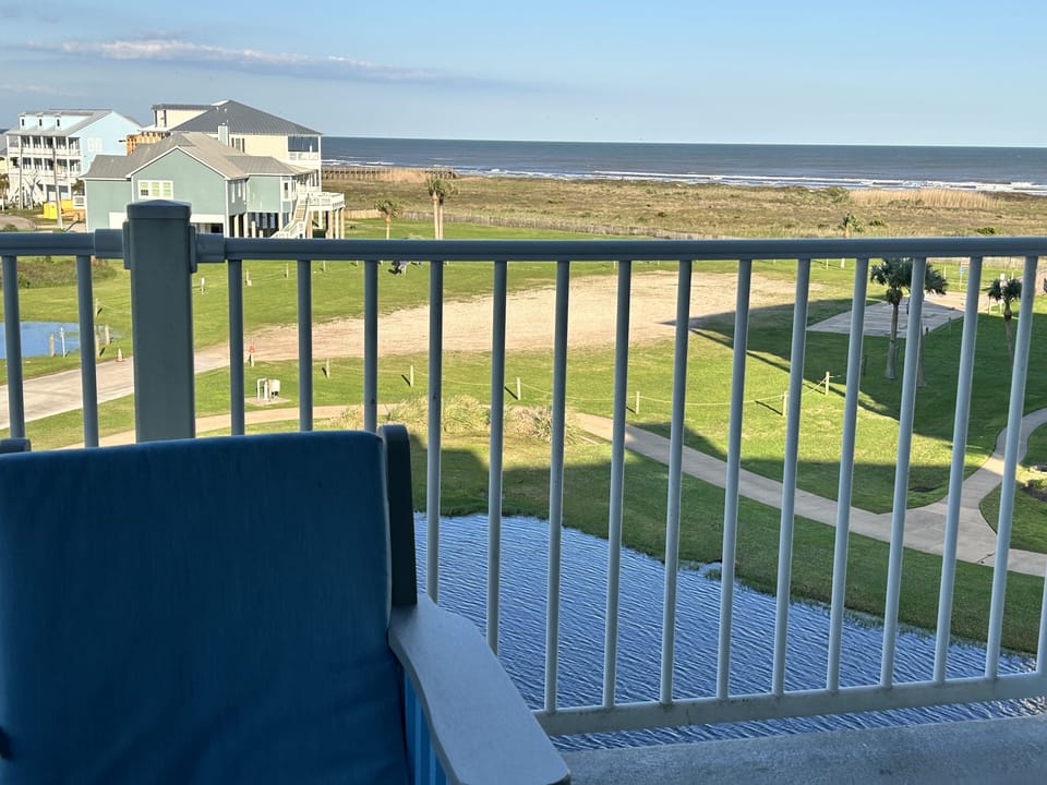 View of the Gulf of Mexico from the patio.