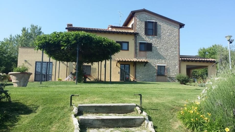 Front view and pergola by Mulberry tree