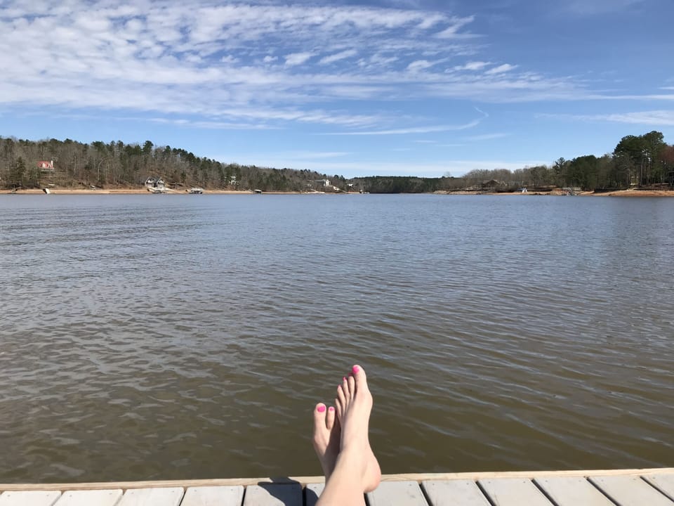 The view from your private dock.  Platform is composite, nice on the feet!