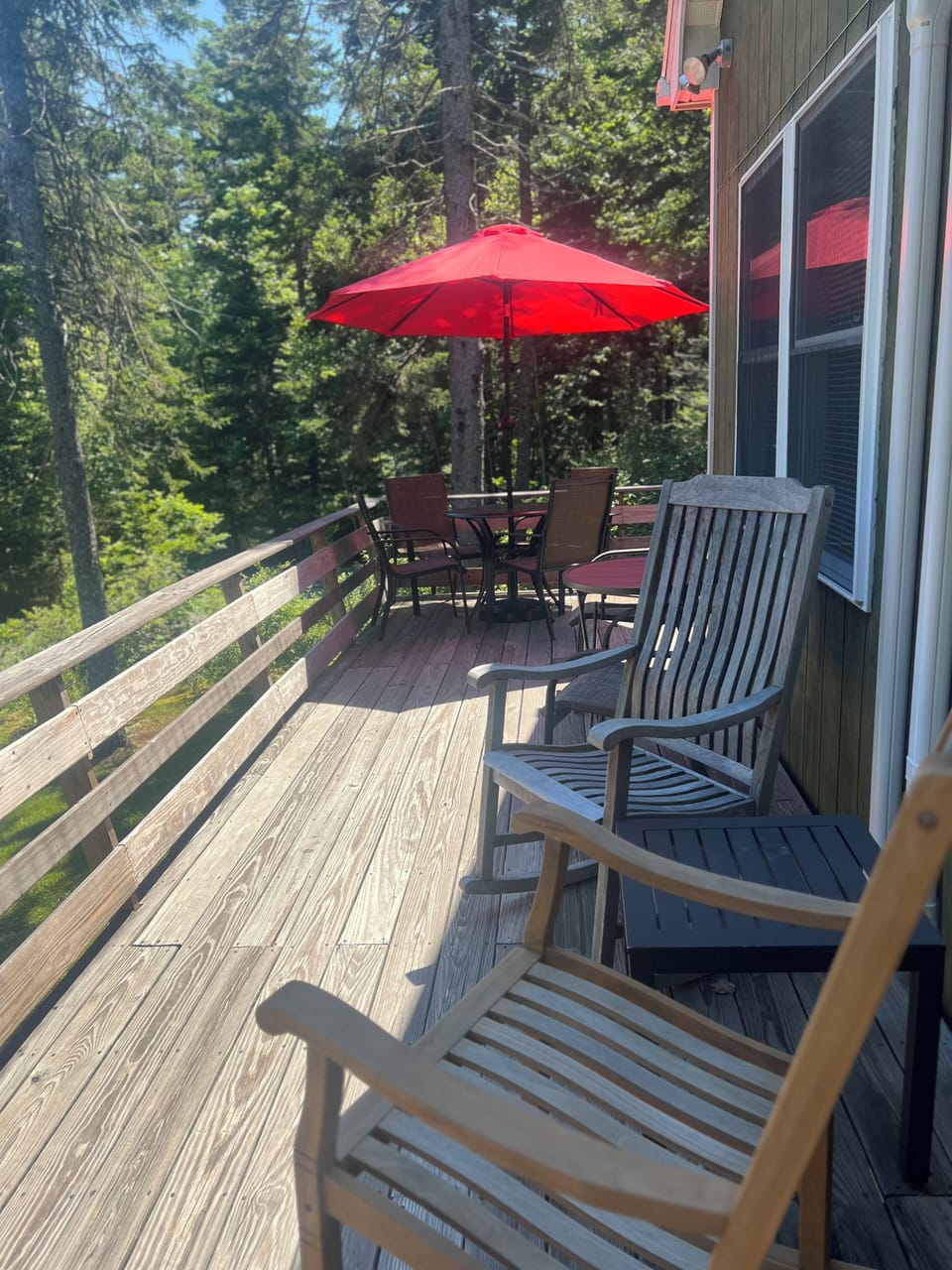 Side of wrap around deck