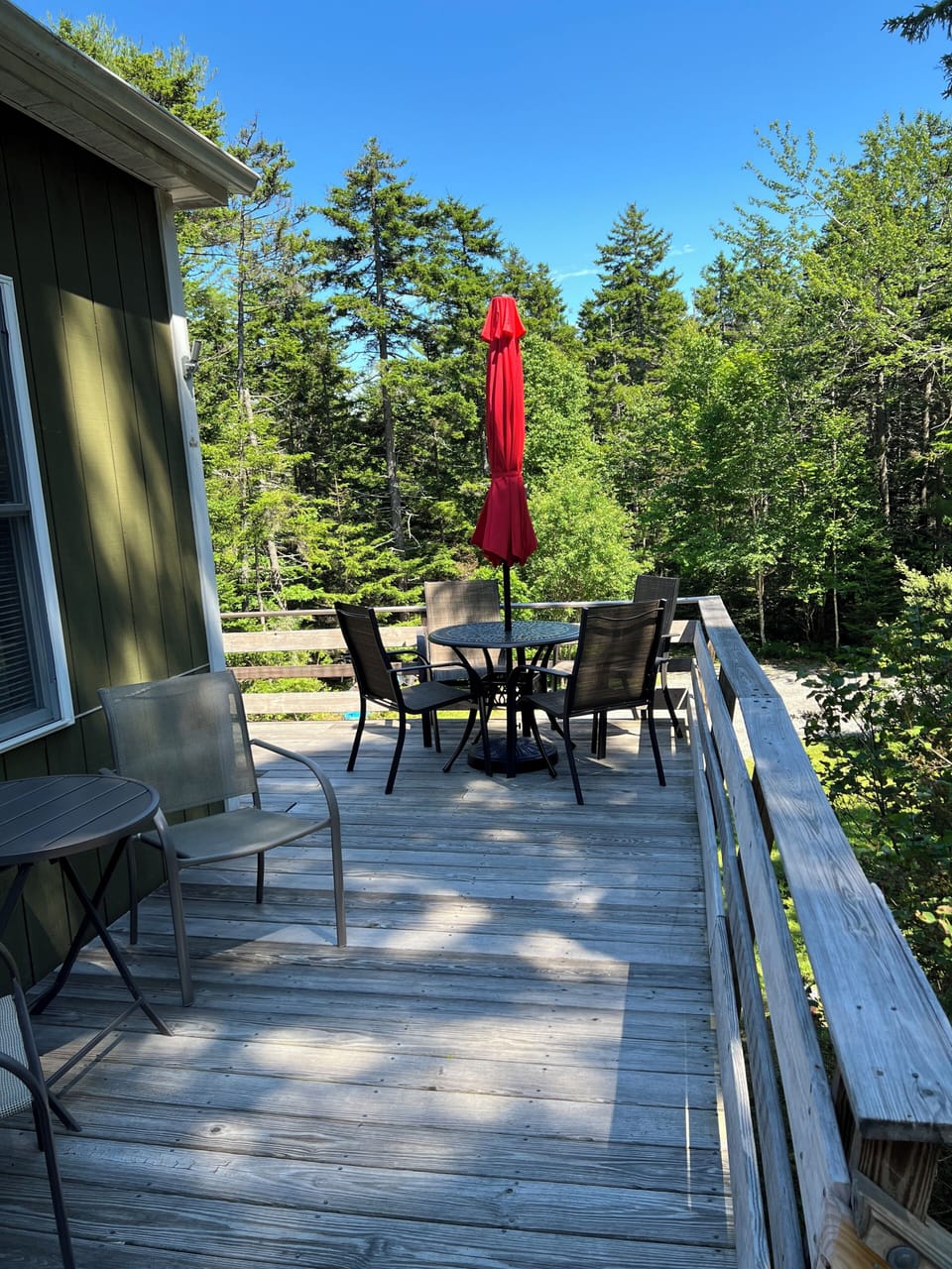 Front side of wrap around deck