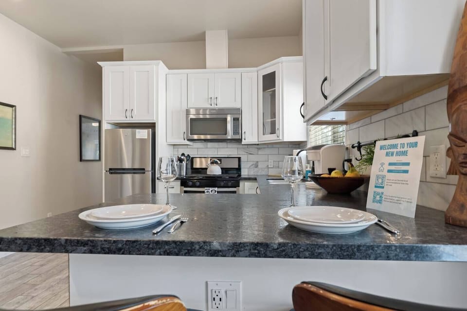 Fully-equipped kitchen.