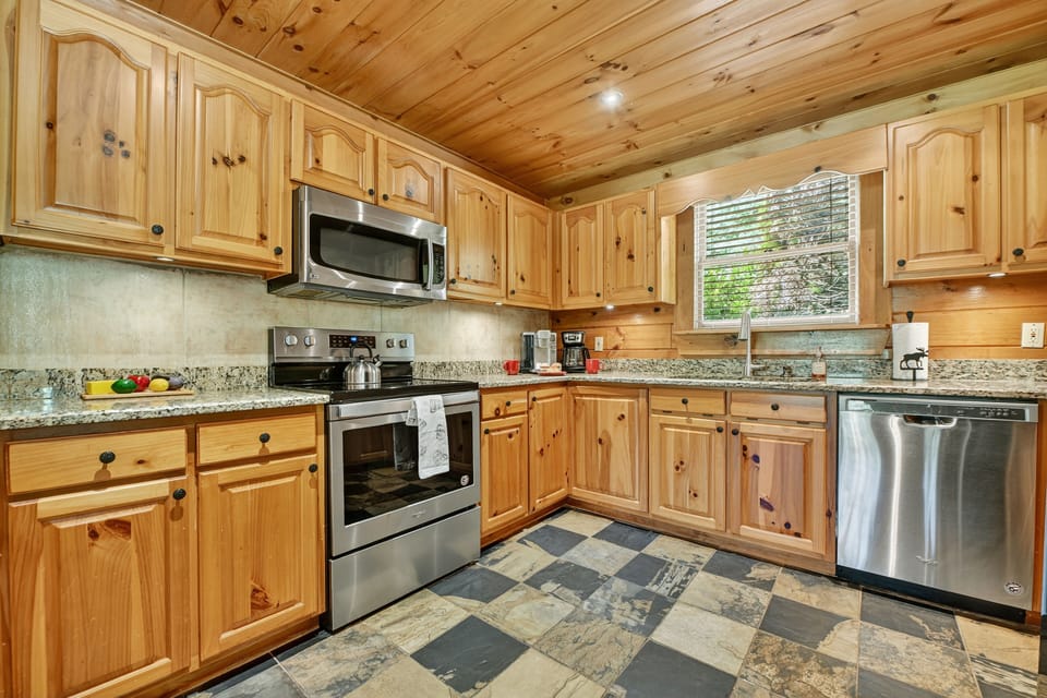 Cook, laugh, and create memories together in the spacious kitchen