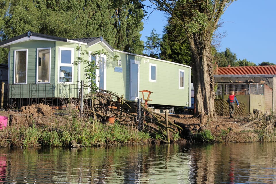 View of the cabin from the lake