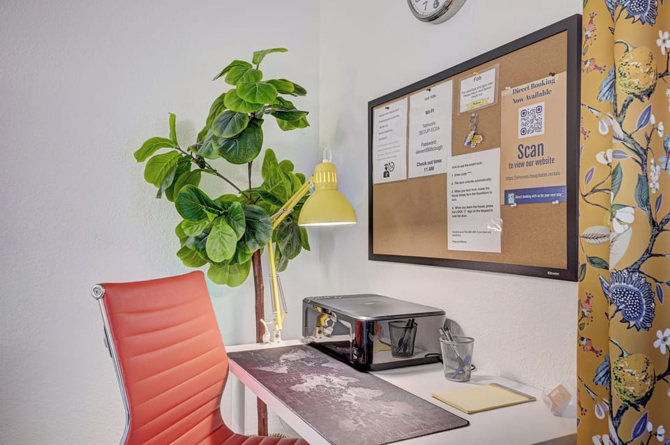Desk with all in one printer