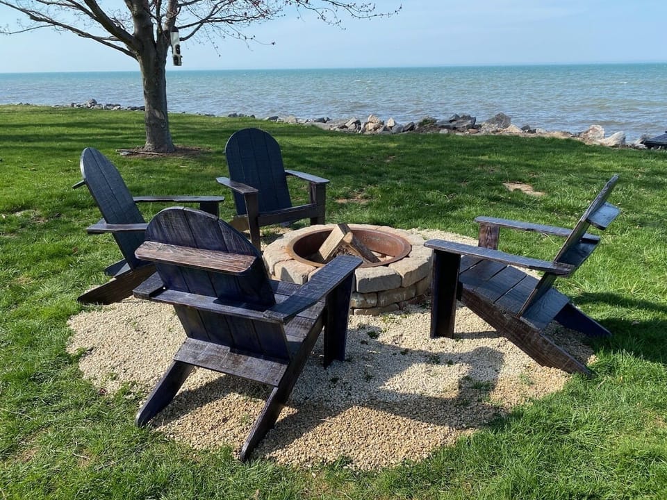 Fire pit by the water