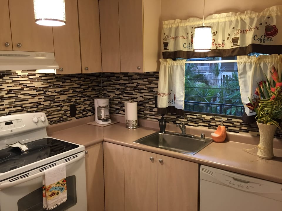 The newly remodeled kitchen