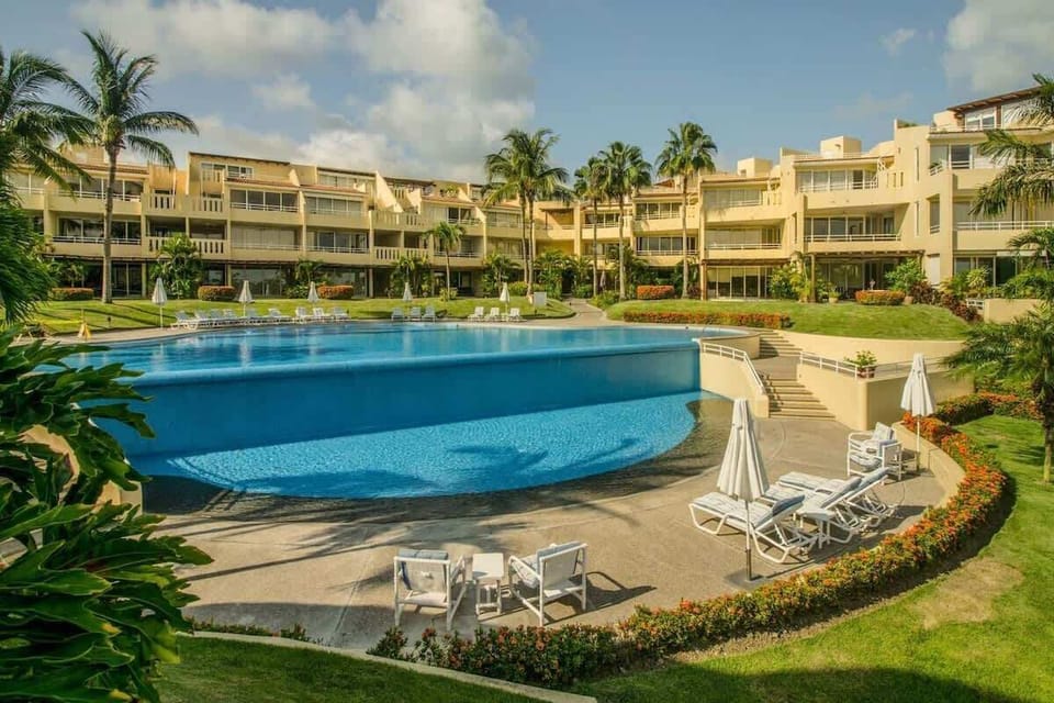 Spacious shared pool exclusive to building guests
