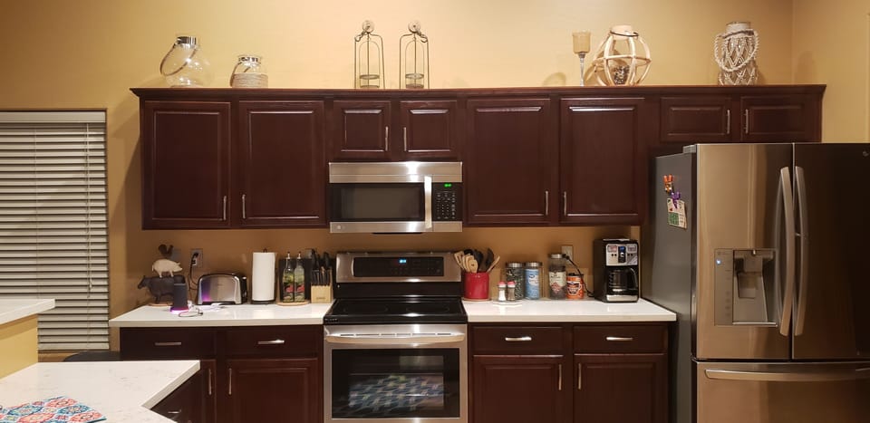 Kitchen with convection oven and stainless appliances