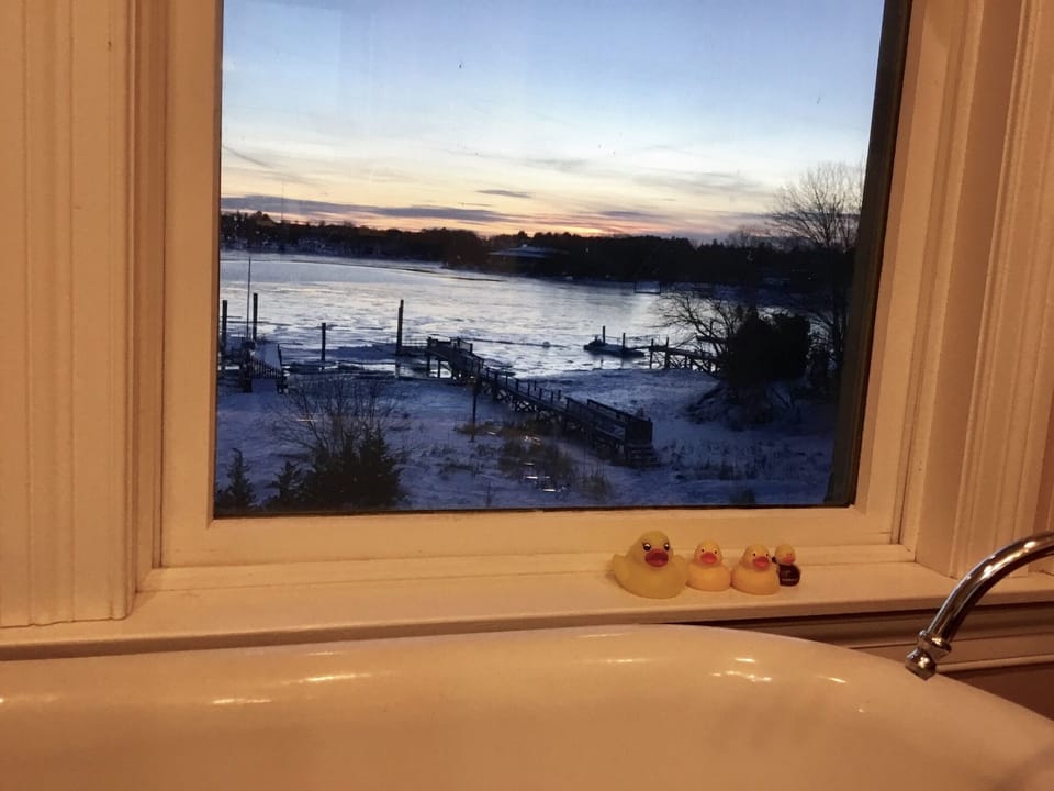 View from claw foot bathtub