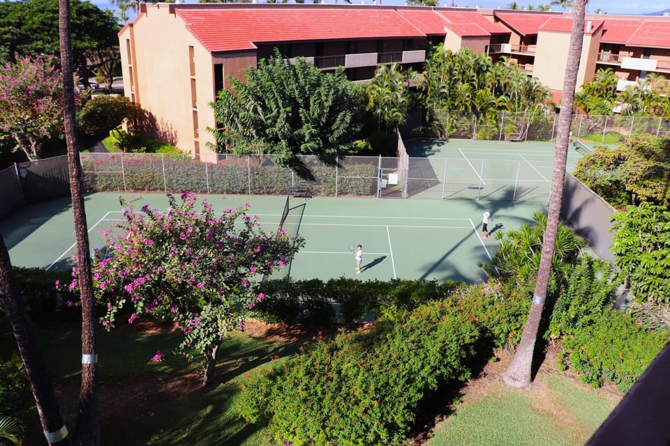 Maui Vista has 3 Tennis courts. This Pic Taken from Our Lanai