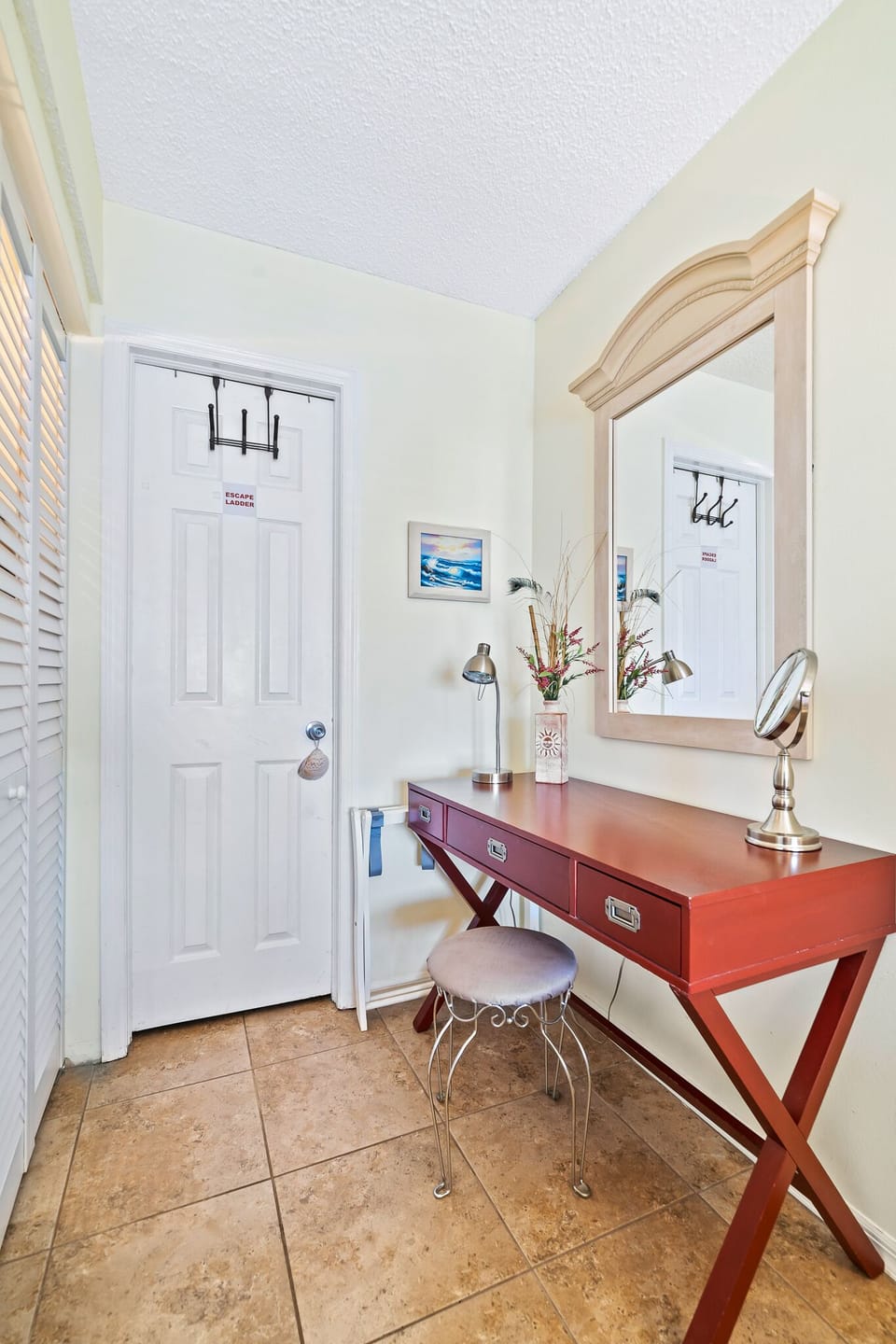 Vanity and closet in the second floor master suite.