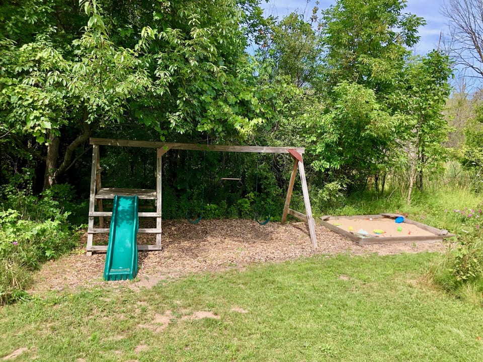 Swings and sandbox!