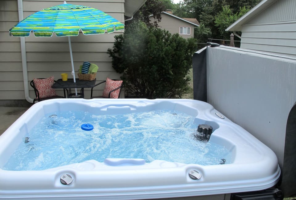 Hot tub is serviced by a professional company and is available to use year round