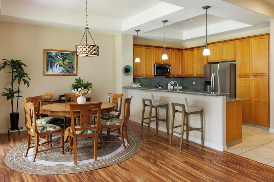 Dining and kitchen