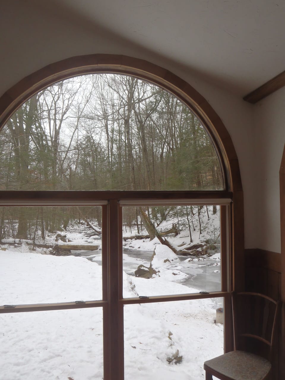 Winter view from downstream bedroom