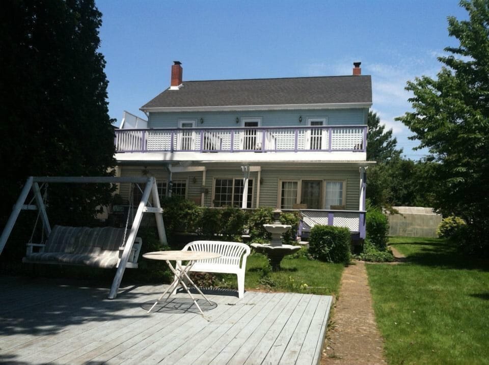front of house, looking towards the water
