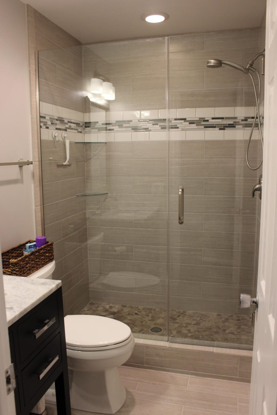 Updated walk in shower  