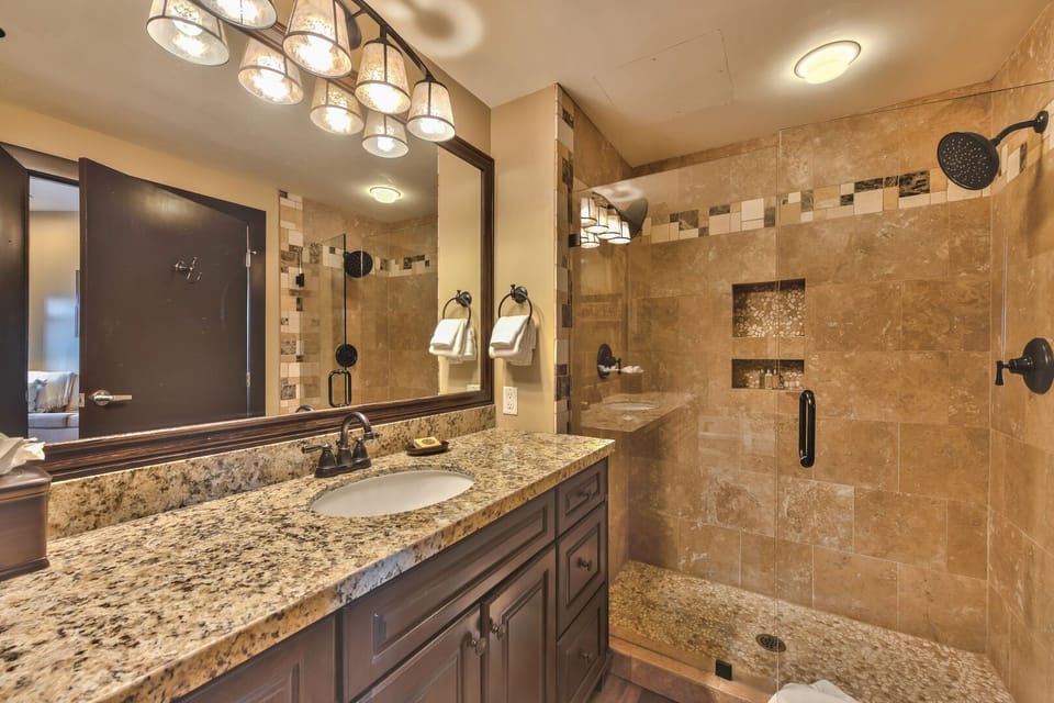One of three full baths