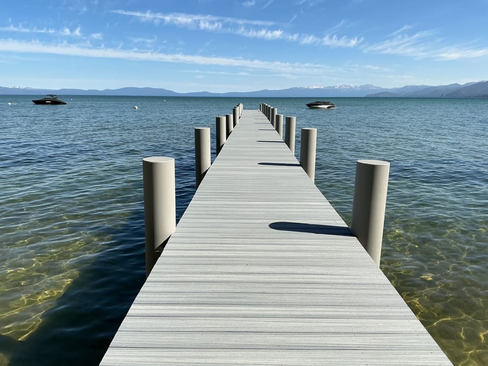 Newly built private pier