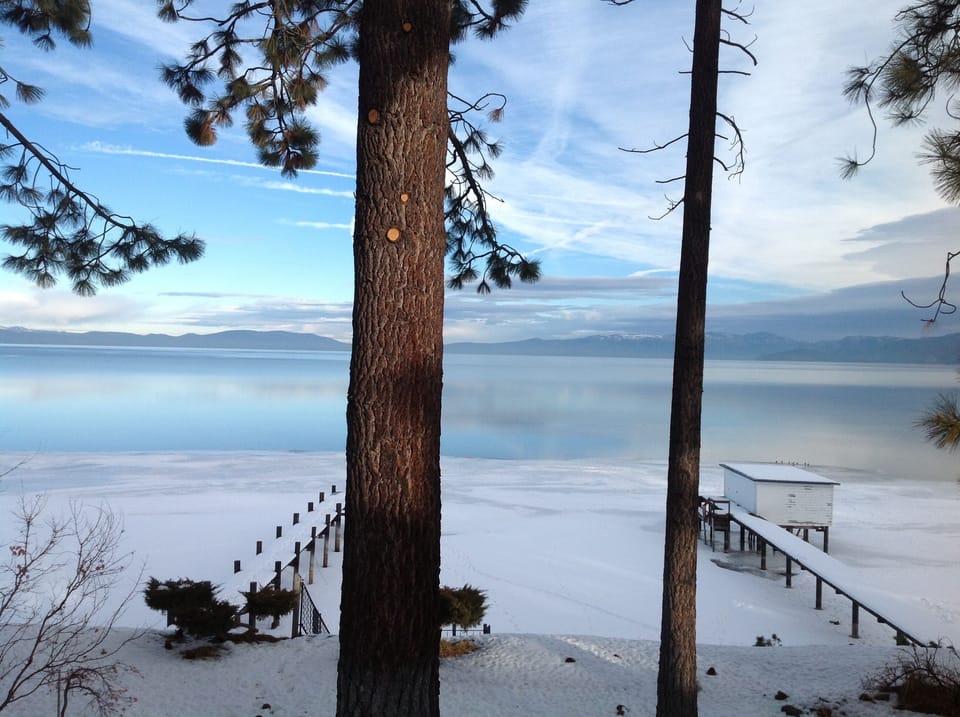 one of the winter views you wake up to or look at from the living room