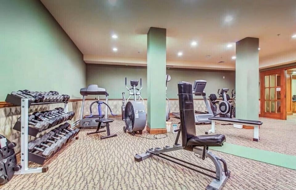 Keep up your routine in the Club Solitude fitness area