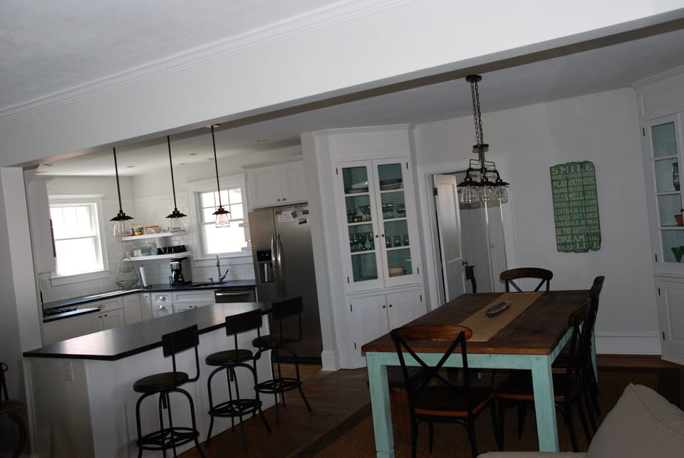 Living Room to Dining and Kitchen