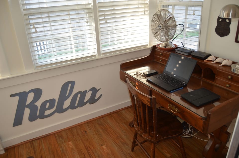 Desk/Office area in the enclosed porch