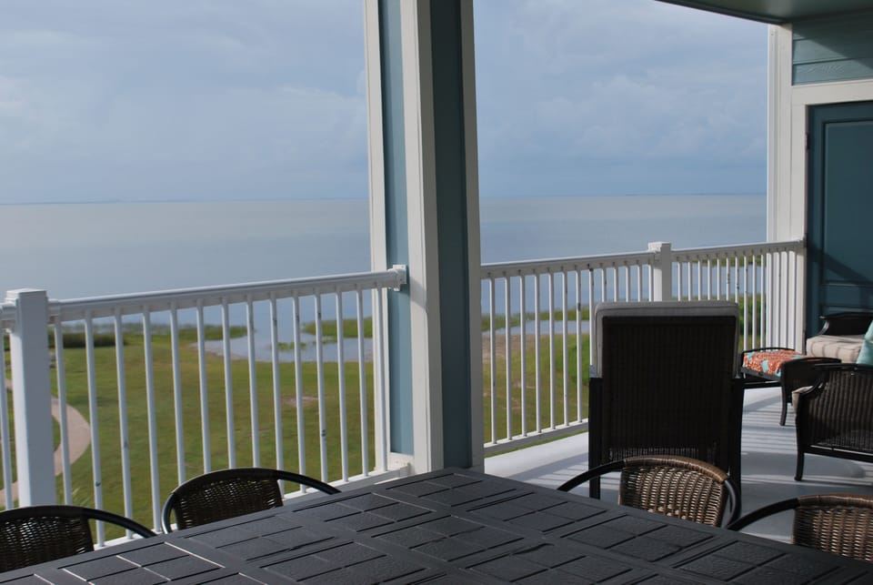 View while relaxing on the large patio of this condo.
