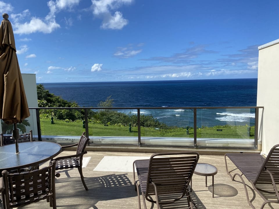Lanai Deck Overlooking the Pacific Ocean