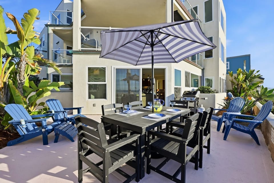 Oceanfront patio