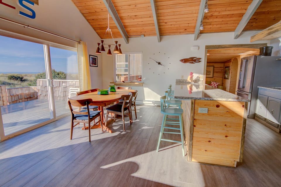 Sunny dining area great for meals or games!