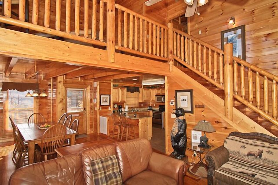 Main Level Den - Looking back at the kitchen and dining areas.
