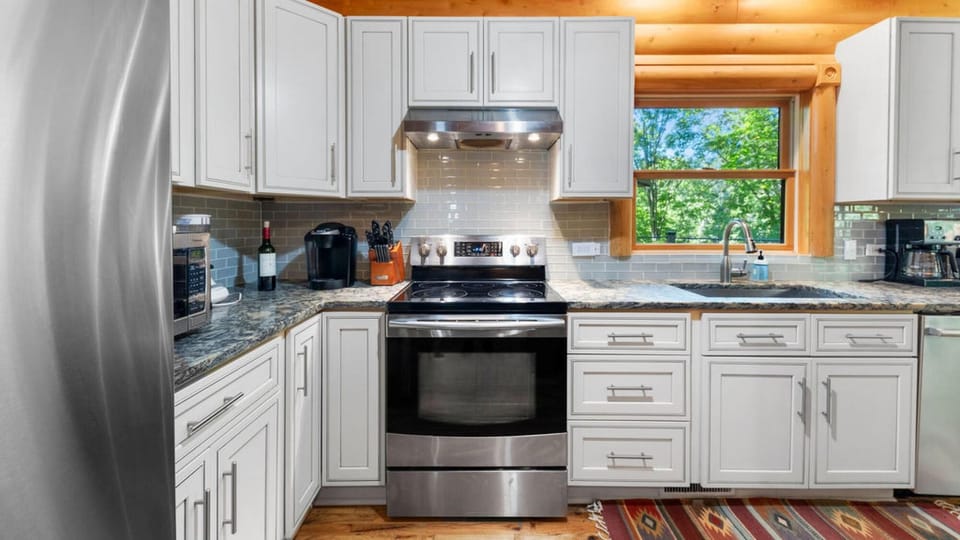 Bright, modern kitchen with stainless steel appliances