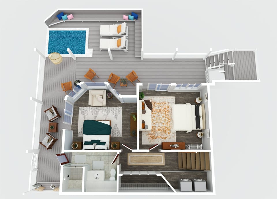 Vela Vista 3D Floor plan - Lower Level (Floor 4)