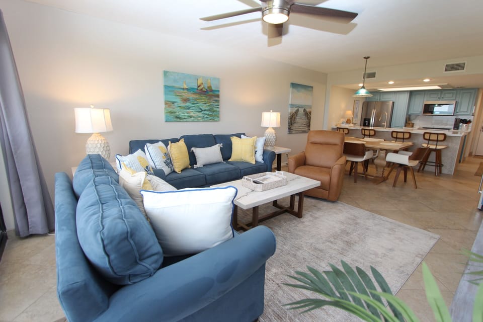 Living Room Area Features A Sleeper Sofa
