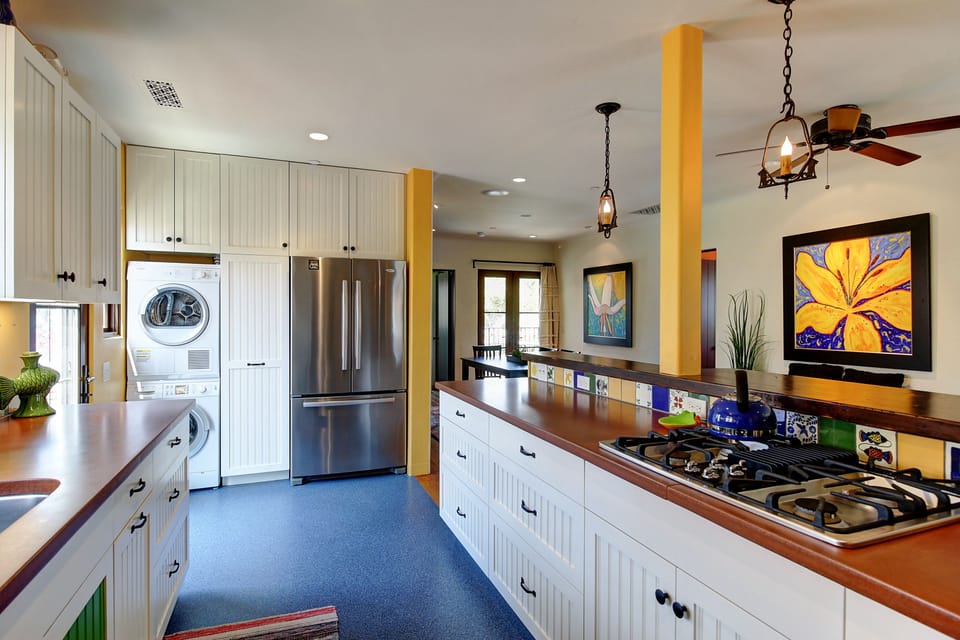 Gorgeous kitchen with everything you need including plenty of dish/hand soap and paper products