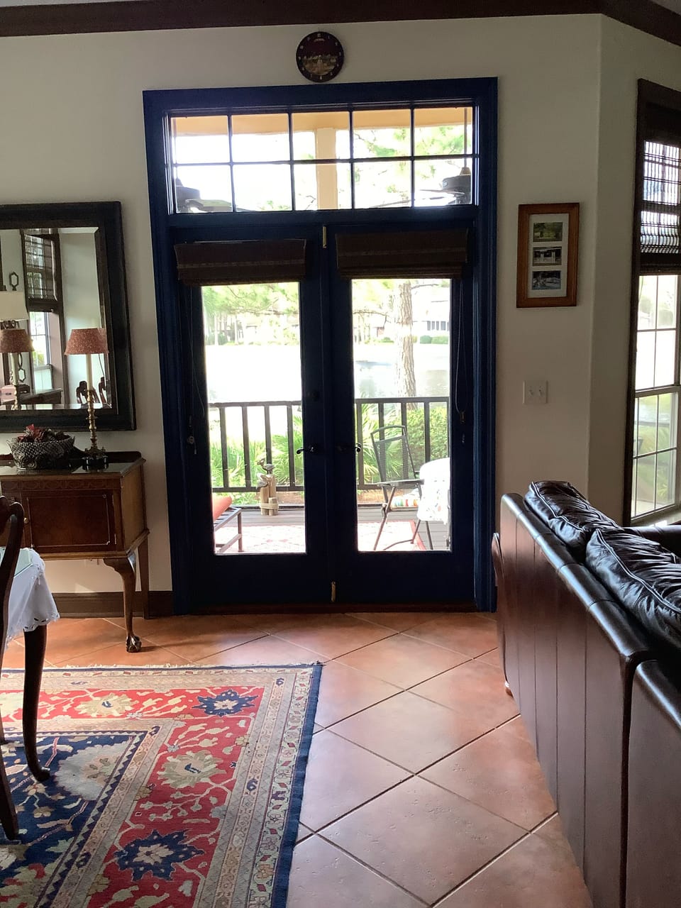 From Hallway view to the pond and golf course and garden