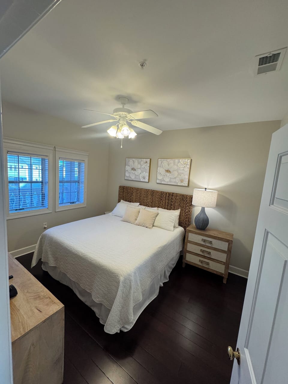 King size bed with smart TV