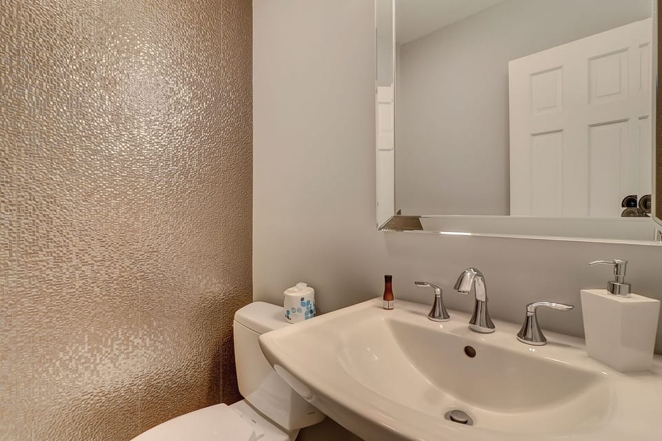 Half bathroom downstairs off the great room