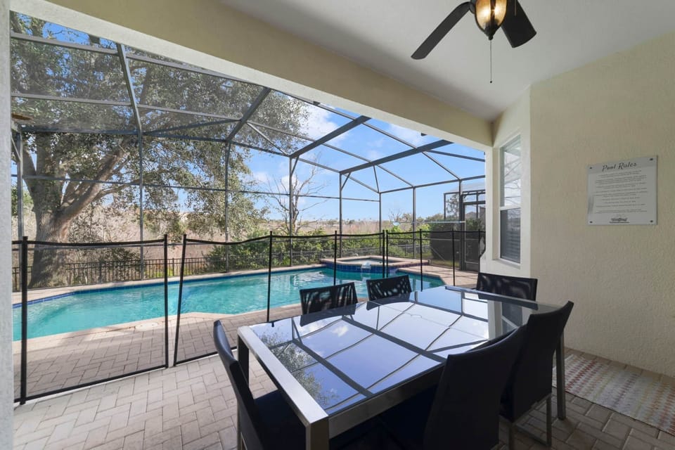 Pool and hot tub and a screen to help prevent unintentional access
