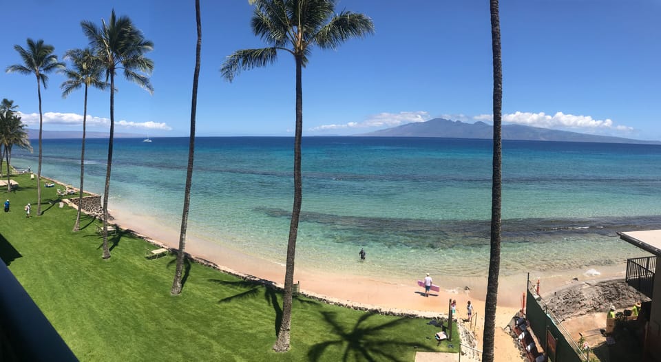 Gorgeous ocean colors from our lanai